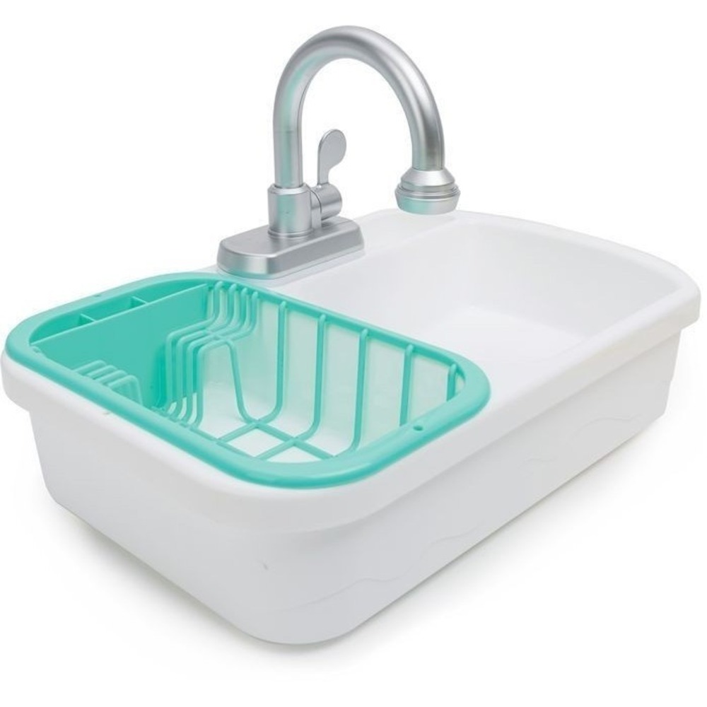 J'Adore Kitchen Sink Play Set 22 Piece Working Faucet with Flowing Water Toddler - Picture 3 of 6